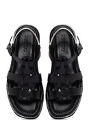 Women's Black Ankle Strap Leather Sandals | Derimod