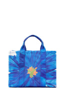 Woman Blue Long Strap Printed Shoulder Bag | Derimod
