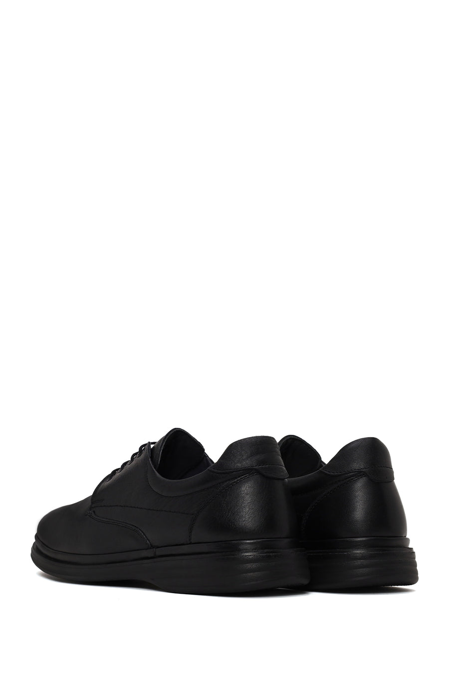 Male Black Lace-up Leather Casual Shoes