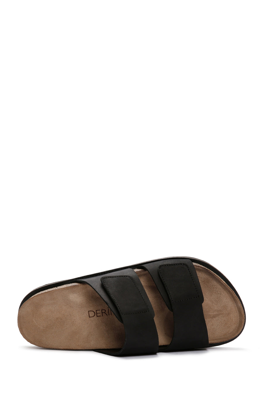 Men's Black Nubuck Leather Slippers