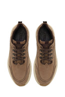 Male Mink Lace-up Thick-soled Nubuck Leather Casual Sneaker | Derimod