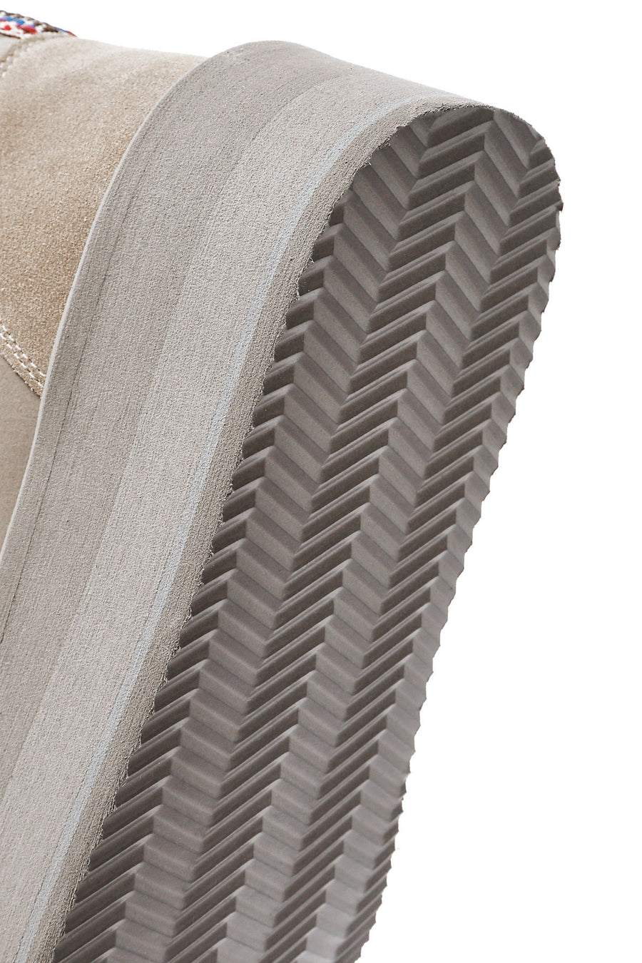 Women's Grey Thick-Soled Fur-Lined Leather Boots