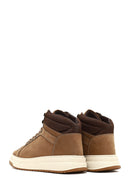 Men's Beige Lace-Up Thick-Soled Nubuck Leather Sports Boots | Derimod
