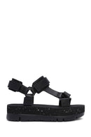 Camper Women's Black Oruga Up Thick Soled Sandals | Derimod