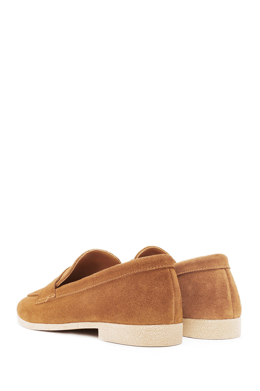 Women's Tan Suede Leather Loafer