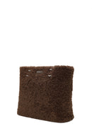 Woman Brown Plush Teddy Shoulder Bag | Derimod