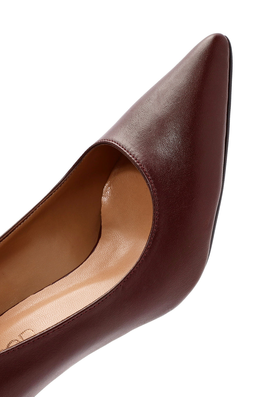 Women's Black Thin Heeled Leather Stiletto