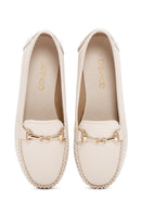 Women's Beige Buckle Detailed Loafer | Derimod