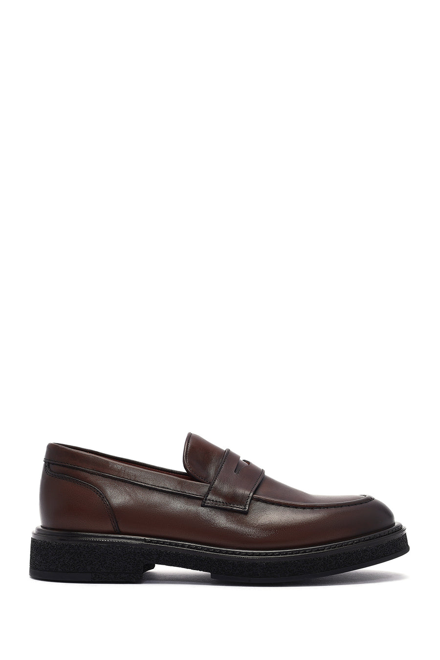 Erkek Kahverengi Deri Casual Loafer 24WFD724318 | Derimod