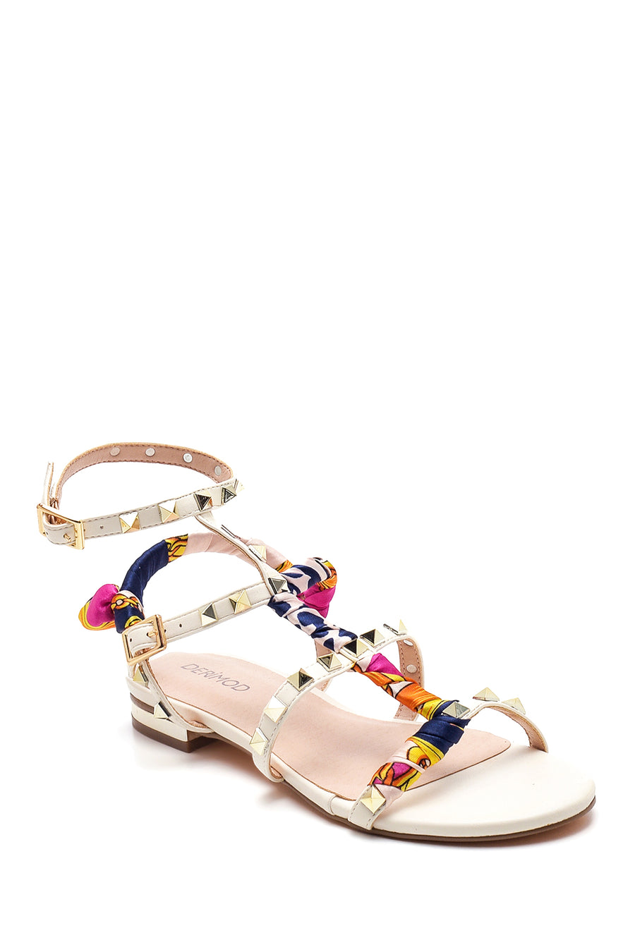 Women's Ecru Flat Sandals