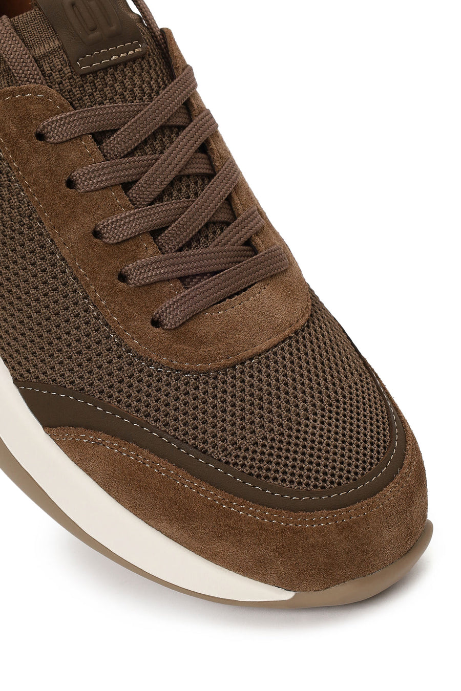 Derimod Zero Male Brown Lace-up Thick-soled Fabric Sneaker