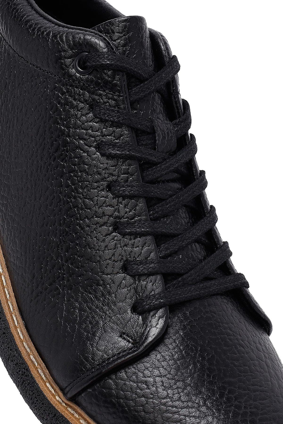 Male Black Lace-up Leather Boots