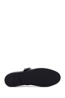 Woman Black Buckled Patent Leather Leather Babet | Derimod