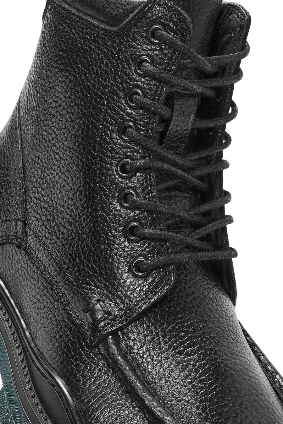 Men's Black Lace-Up Zipper Detailed Leather Casual Boots