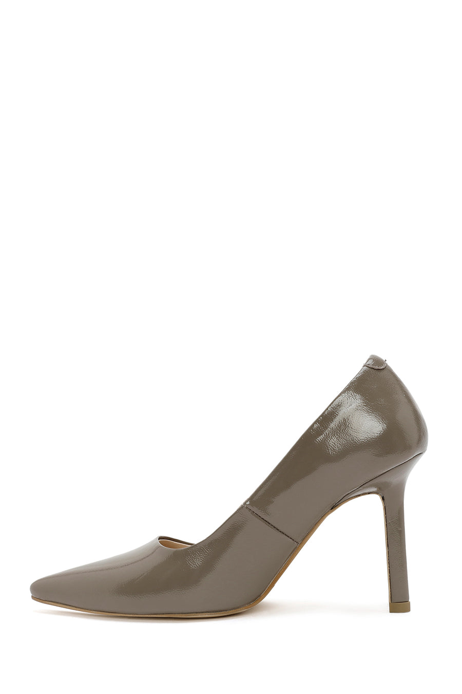 Women's Mink Thin Heels Patent Leather Stiletto