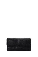 Woman Black Chain-Strap Embellished Evening Mini Clutch Bag | Derimod