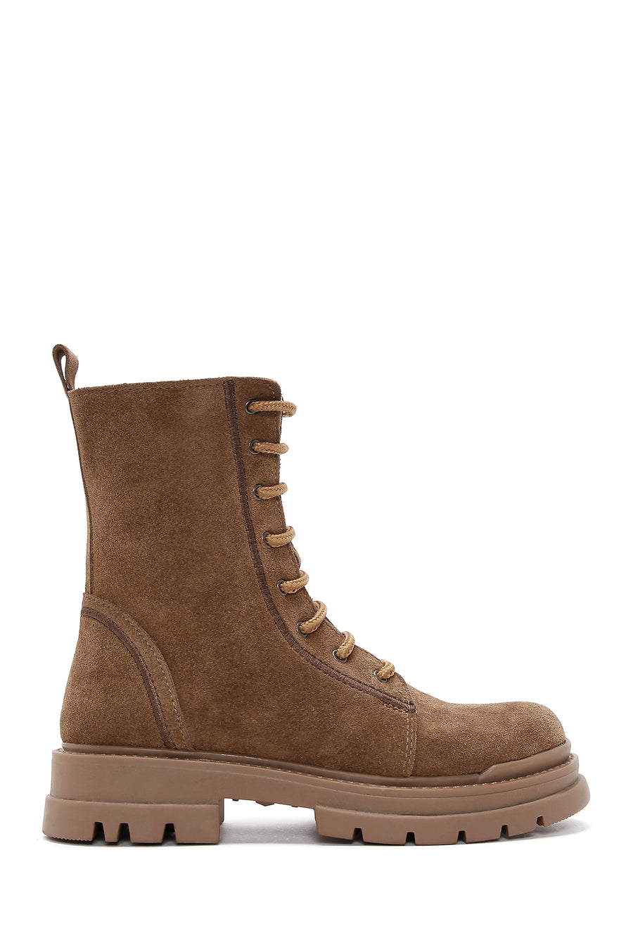 Women's Tan Suede Boots 22WFD187810 | Derimod