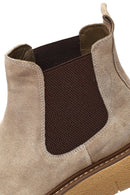 Men's Mink Thick-Soled Suede Leather Chelsea Boot | Derimod