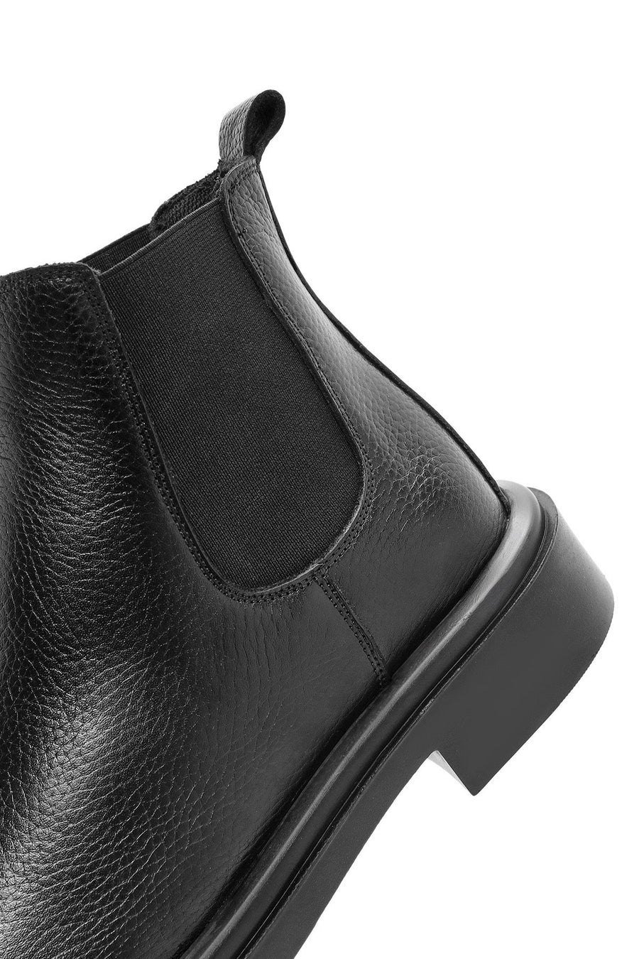 Men's Black Leather Chelsea Boots