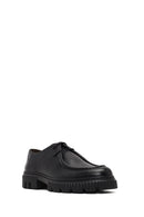Men's Black Lace-Up Thick-Soled Leather Casual Shoe | Derimod