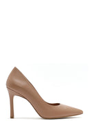 Women's White High Thin Heel Leather Stiletto | Derimod