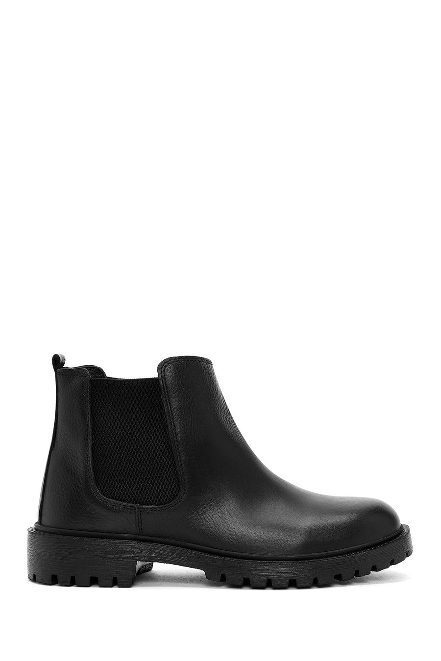 Men's Black Leather Casual Chelsea Boots 24WFD6816FT | Derimod