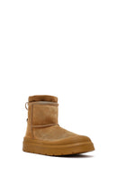 Women's Brown Thick Soled Suede Leather Teddy Boots | Derimod