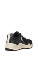 Geox Women Black D Zarvıa A - Mesh+Pearl.Gbk Lace-Up Thick Sole Leather Sneaker | Derimod