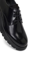 Men's Black Lace-Up Thick-Soled Leather Casual Shoe | Derimod