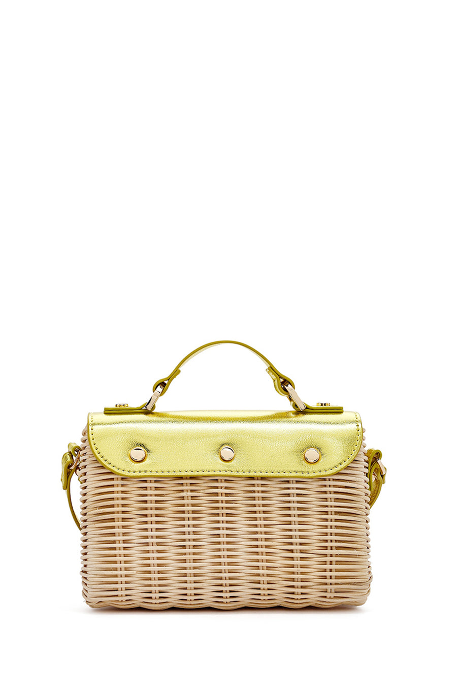 Women's Yellow Accessory Long Strap Straw Crossbody Bag