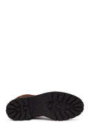 Woman Brown Thick-Soled Zip Closure Suede Casual Boots | Derimod