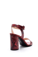 Women's Snakeskin Patterned Heeled Shoes | Derimod
