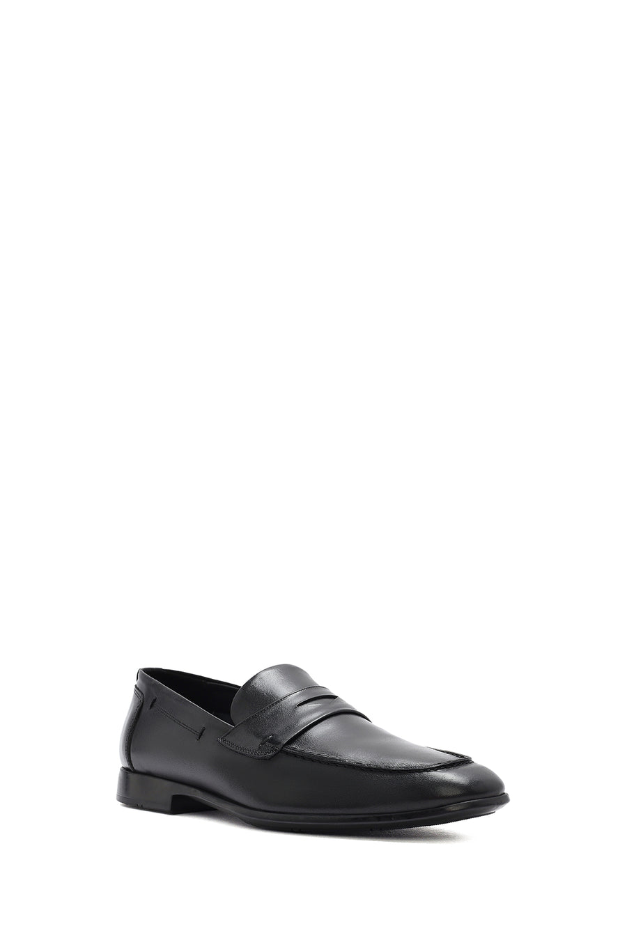 Men's Black Leather Casual Loafer