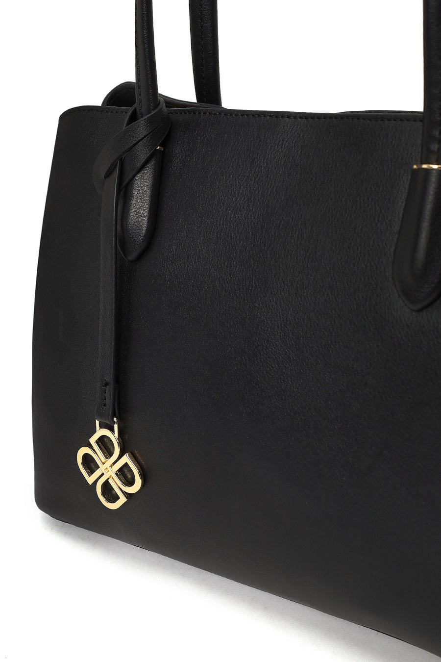 Woman Black Classic Shoulder Bag with Long Strap