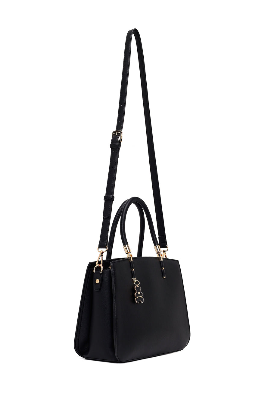 Woman Black Long-Strap Shoulder Bag