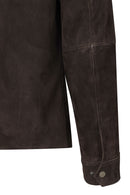 Morata Men's Brown Nubuck Leather Jacket | Derimod