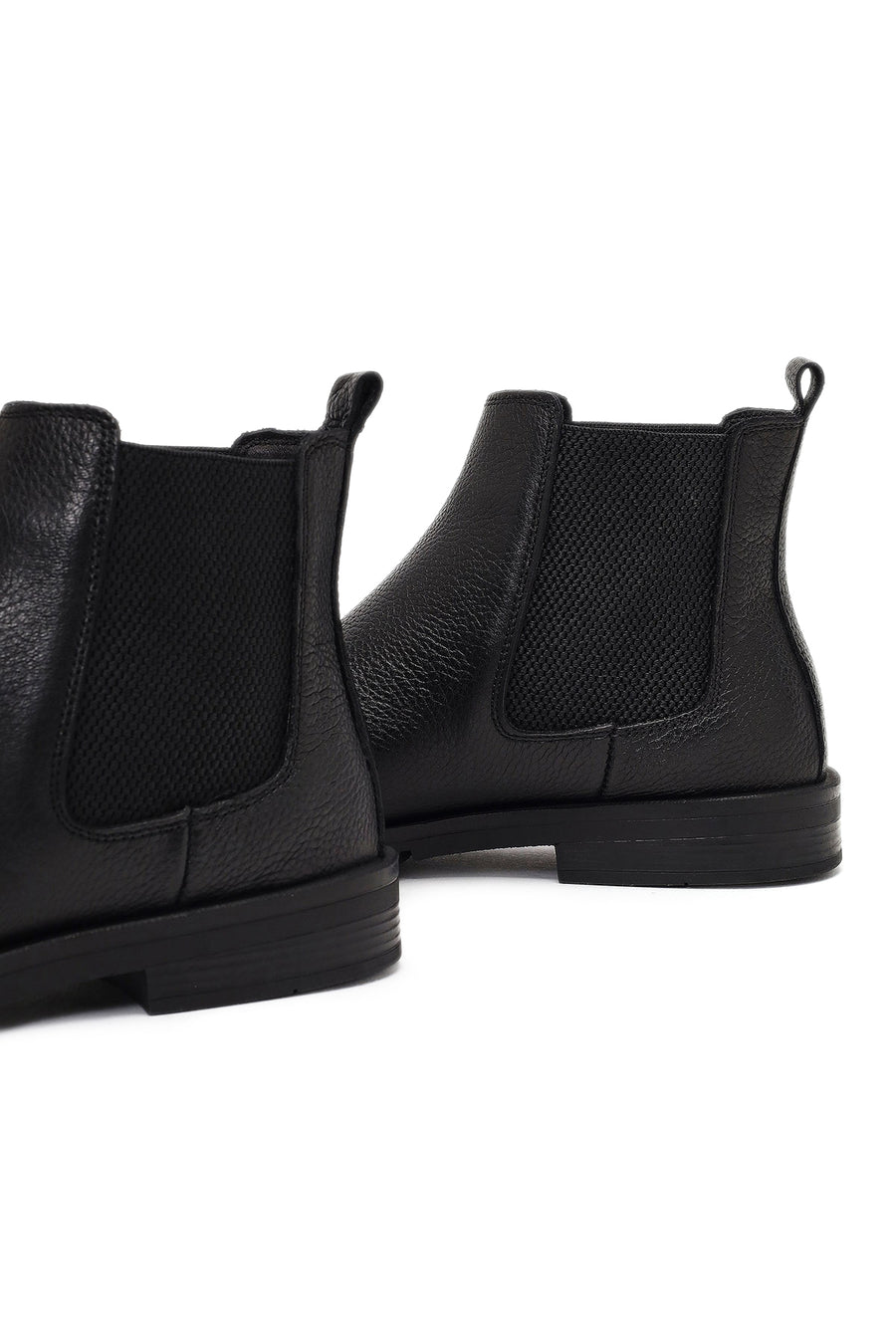 Men's Black Leather Chelsea Boot