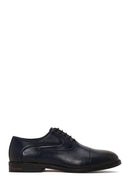 Male Navy Lace-up Leather Casual Shoes | Derimod