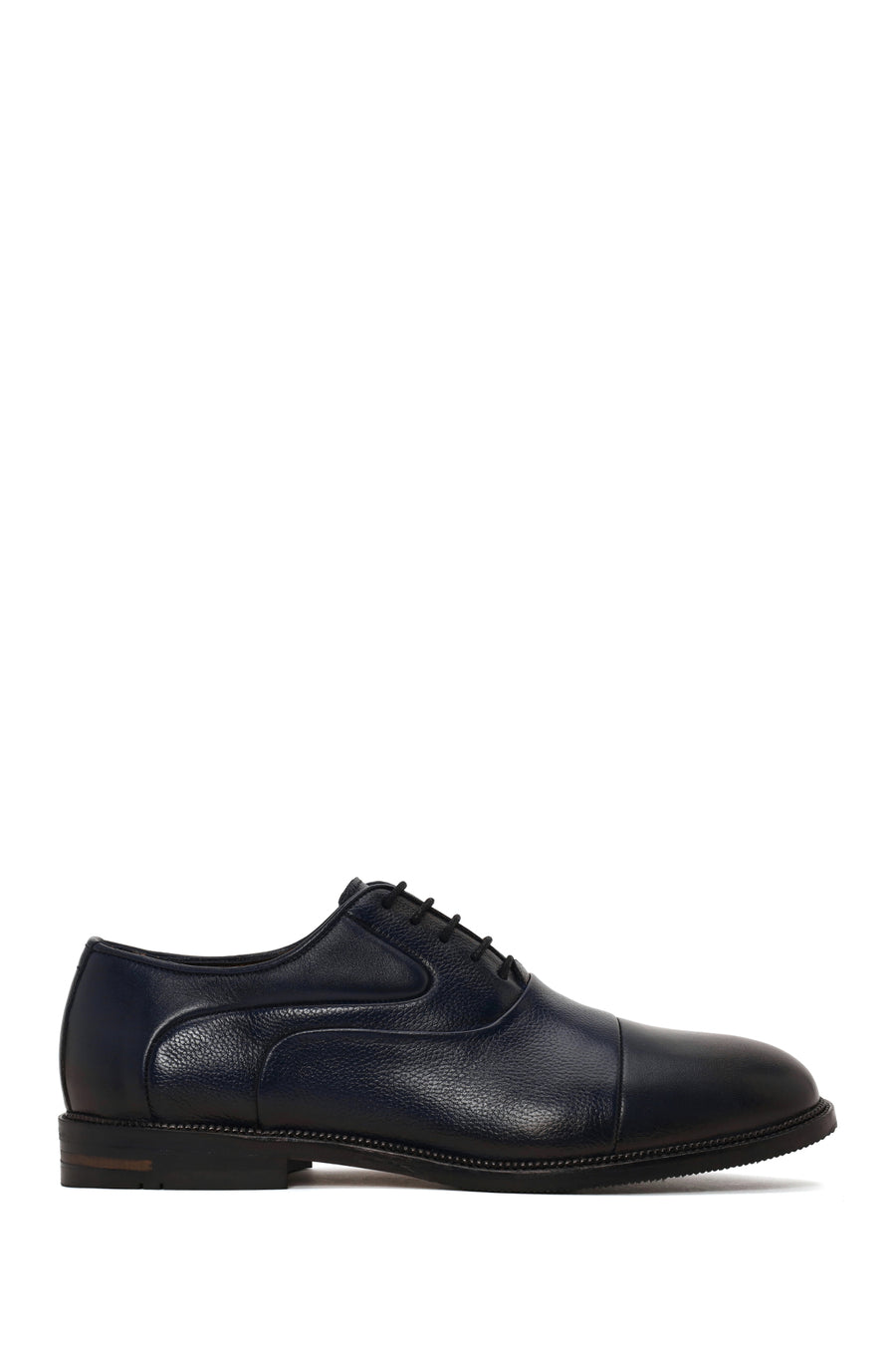 Male Navy Lace-up Leather Casual Shoes WM750022DK | Derimod