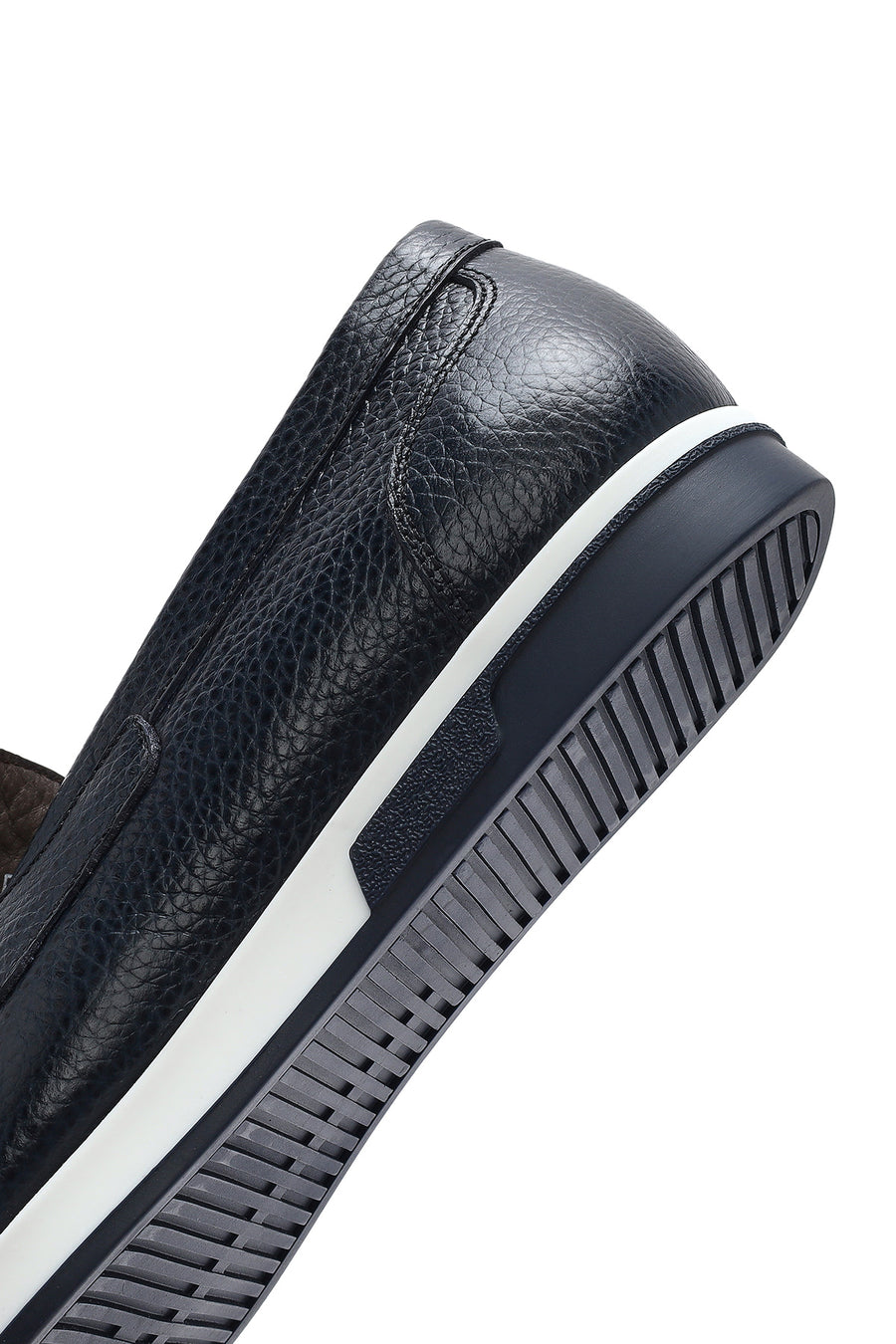 Men's Navy Blue Leather Casual Loafer