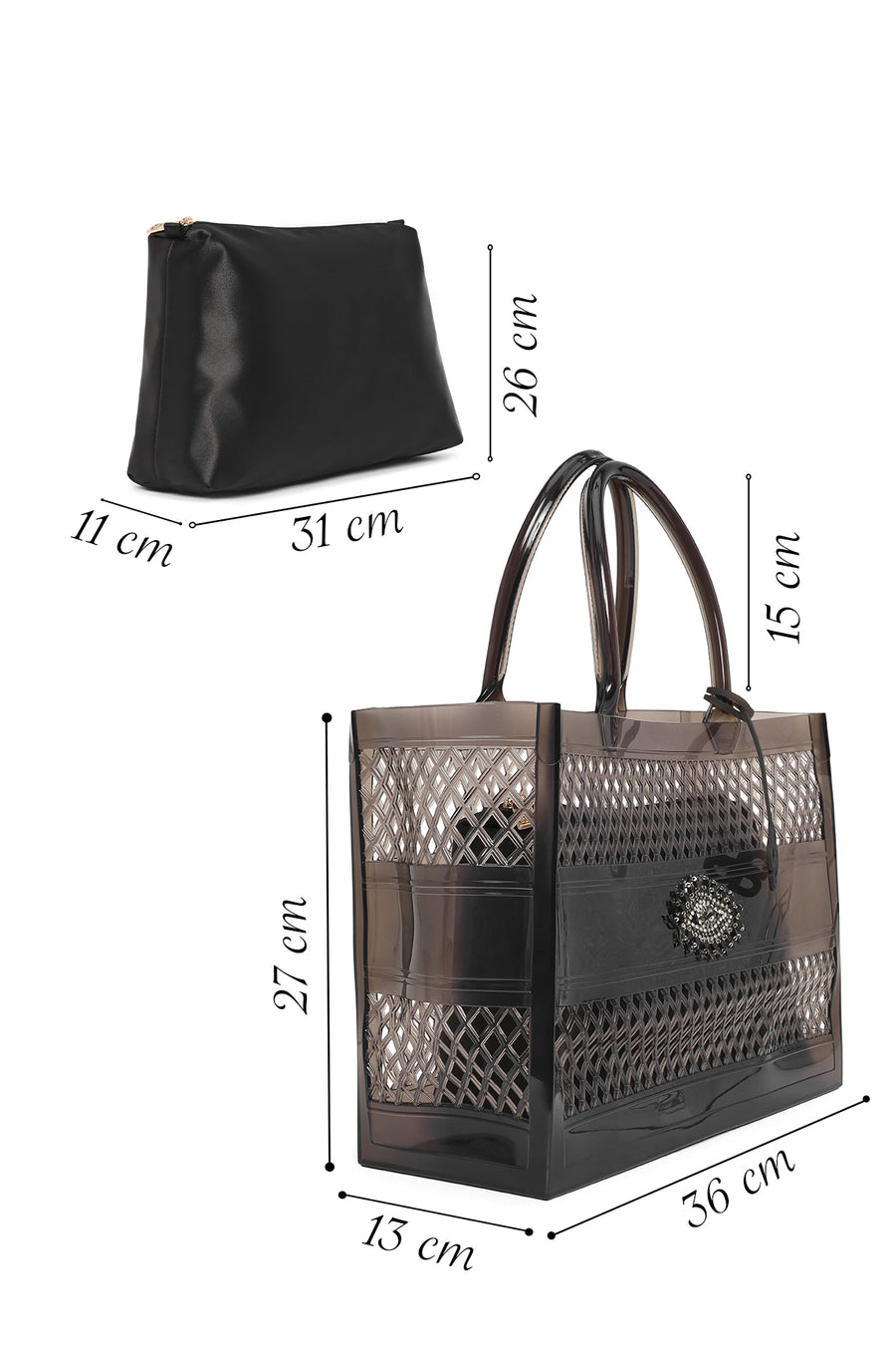 Women's Black Jelly Shoulder Bag