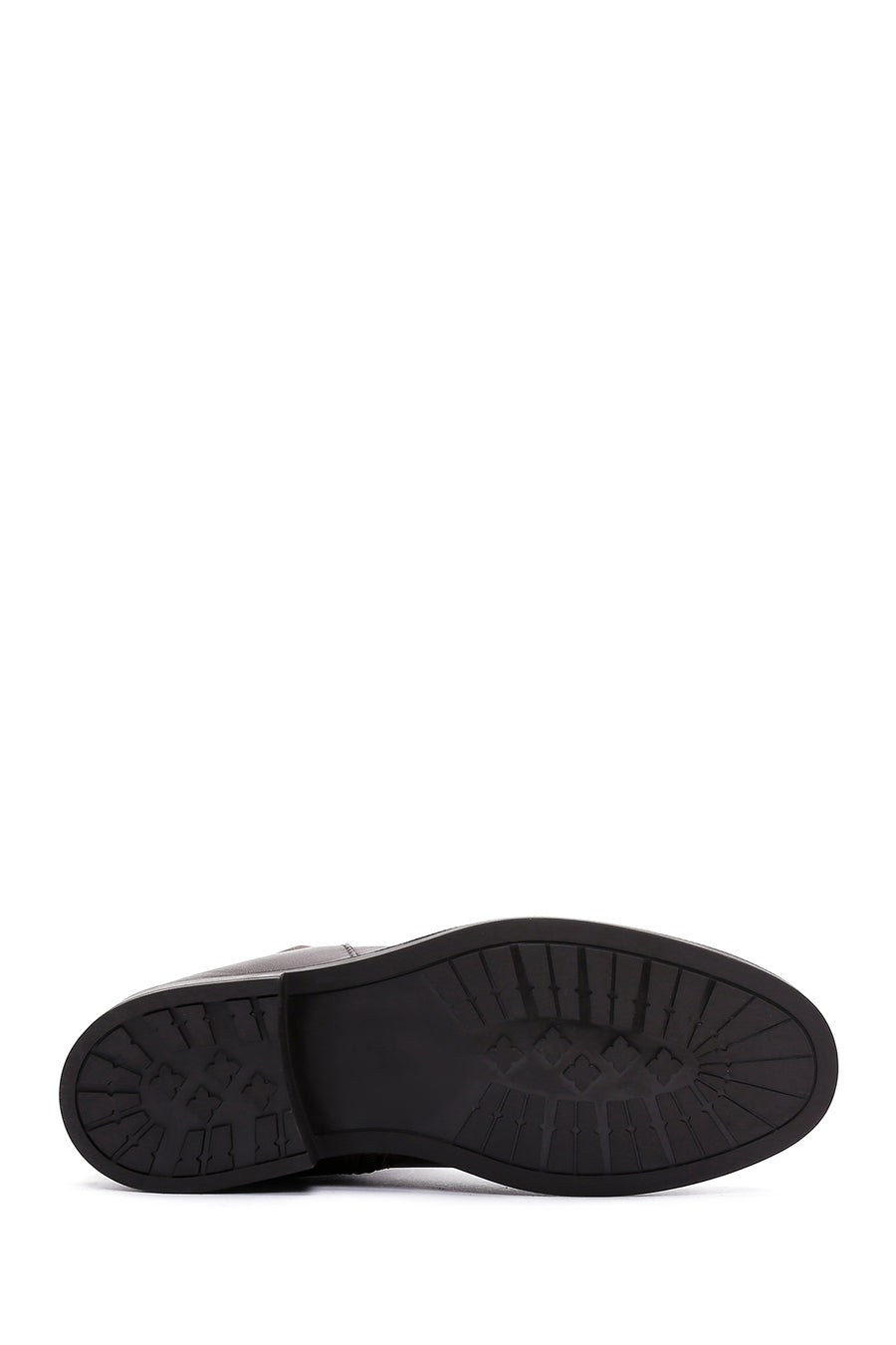 Women's Brown Zippered Leather Casual Boots