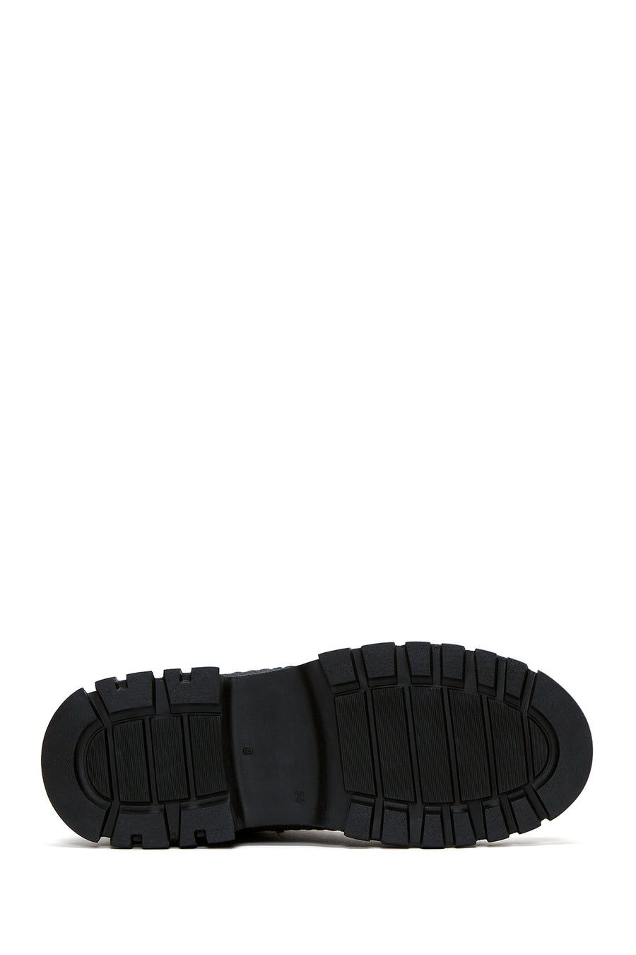 Women's Black Thick Soled Leather Boots