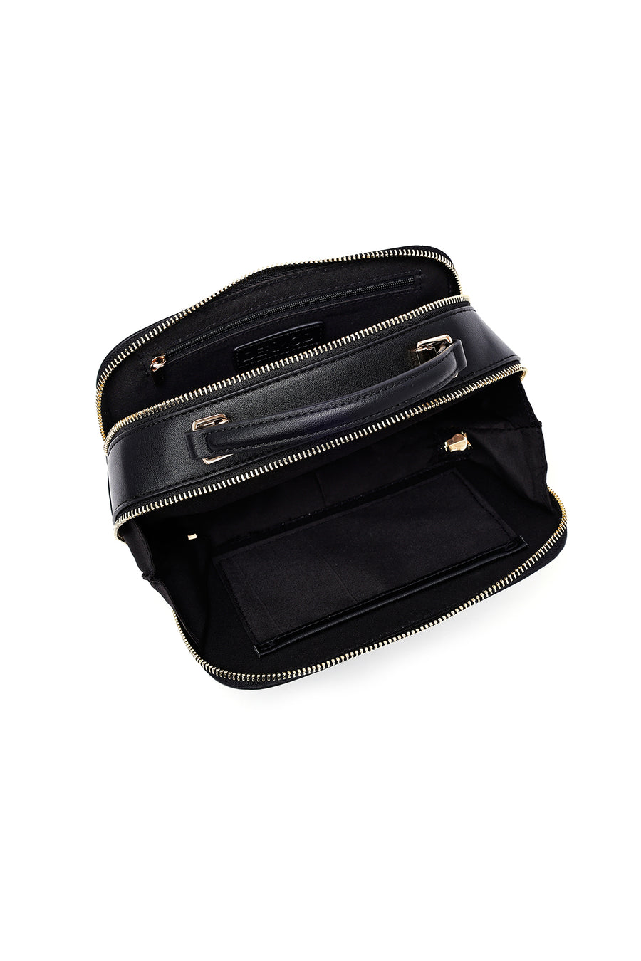 Women's Black Long Strap Braided Crossbody Bag