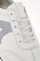 Women's White Lace-Up Leather Sneaker | Derimod