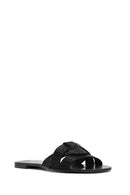 Women's Black Stone Slippers | Derimod