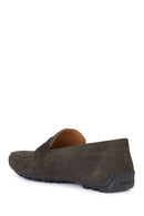 Geox Men's Brown Kosmopolis + Grip Suede Leather Casual Loafer | Derimod