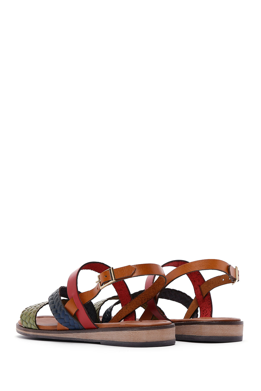 Women's Multicolored Leather Bodrum Sandals