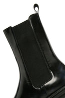 Women's Navy Blue Leather Chelsea Boots | Derimod