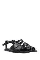 Women's Black Ankle Strap Leather Sandals | Derimod